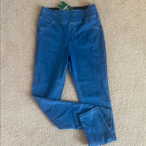 SMALL(FULL LENGTH).   HALARA FLEX DENIUM KNIT CASUAL LEGGINGS - Picture 5 of 9